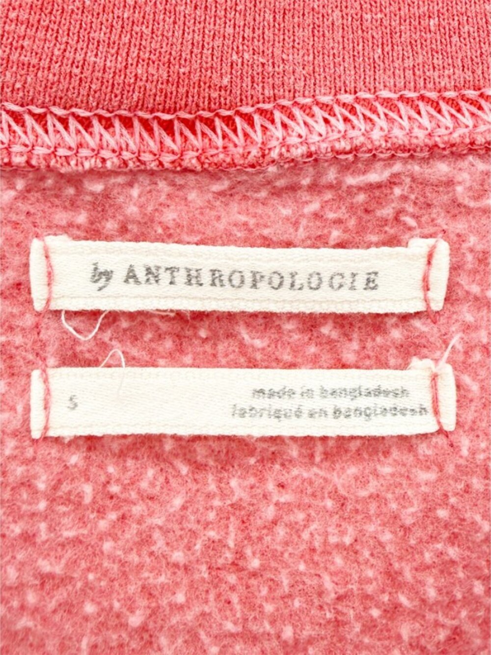 Anthropologie 1995 Oversized Crew Neck Sweatshirt Pink S - Picture 6 of 7
